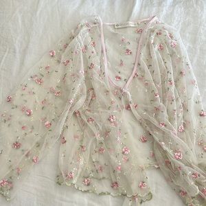 Vintage lingerie cardigan
